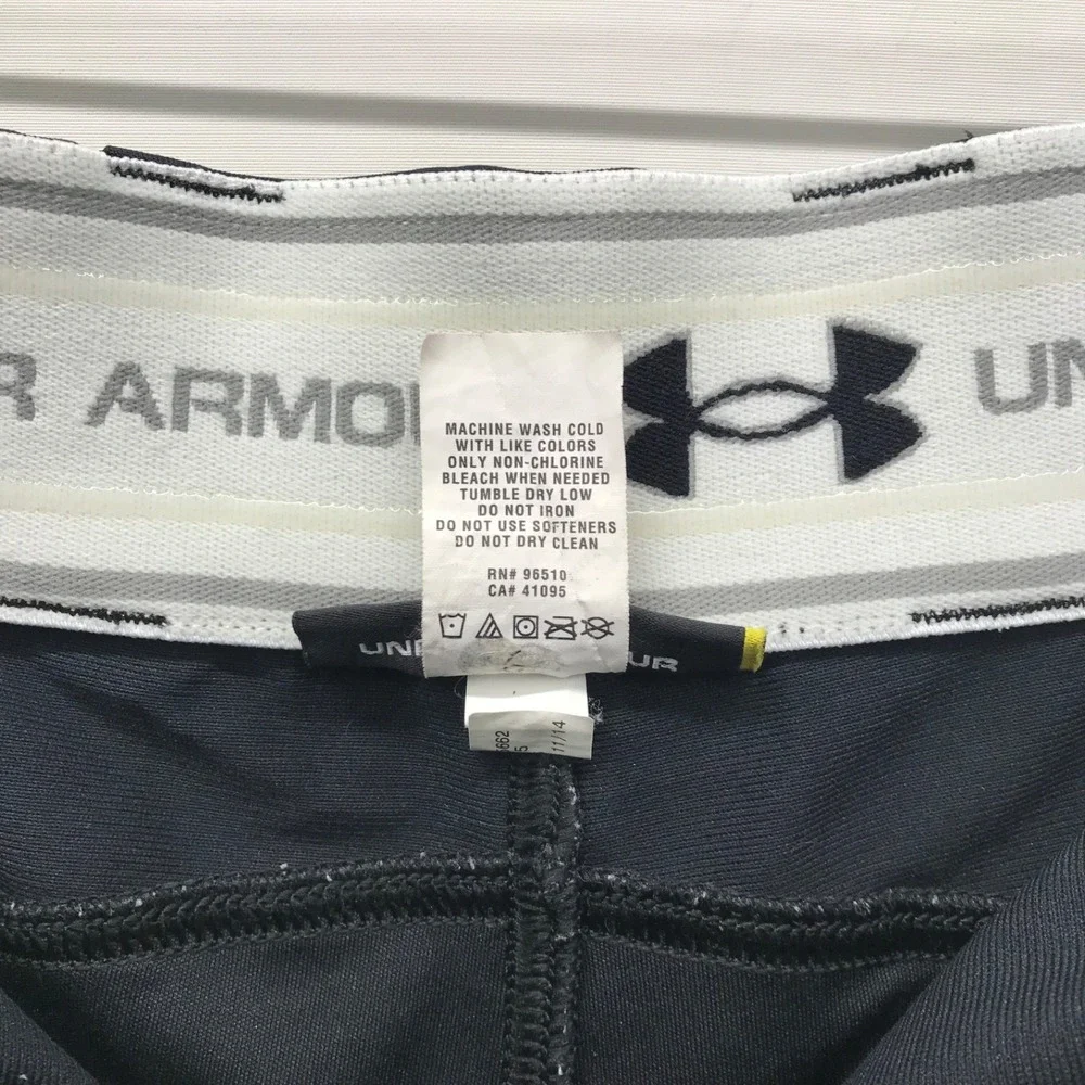 Under Armour Baseball Pants Loose Men's XL Straight Black Stretch Belted Logo